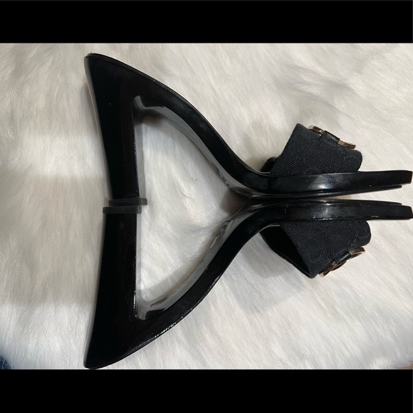 Gucci Monogram Horsebit Slip On Mules - Picture 6 of 14